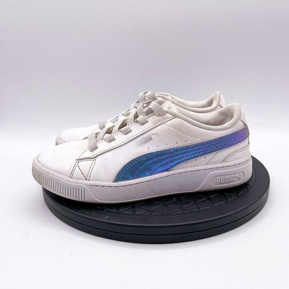 Puma Kids Girls Vikky V3 Twinkle Lace Up Sneakers Shoes Casual - White Size 1C - Picture 2 of 9